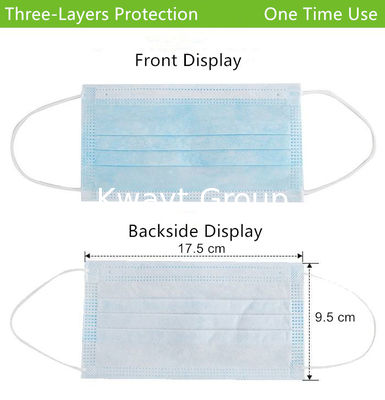 3-Ply Face Mask disposable one time use Earloop
